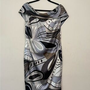 Elegant Abstract Print Dress